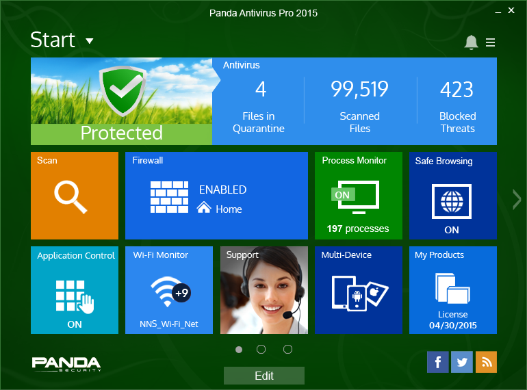 Panda Antivirus Pro screen shot