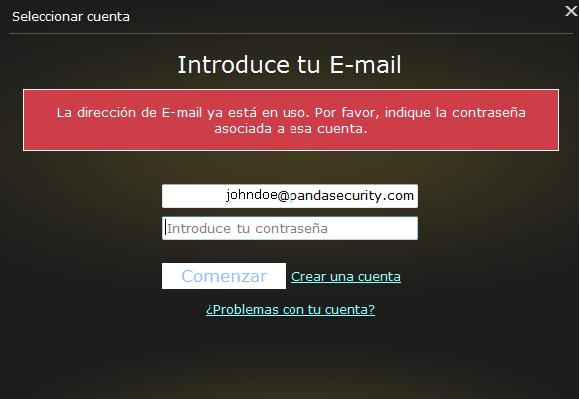 Crea tu Cuenta Panda Crea tu Cuenta Panda